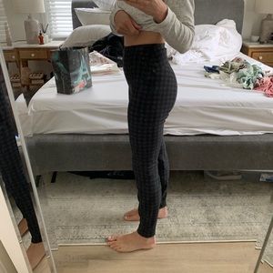 Black Gingham Leggings